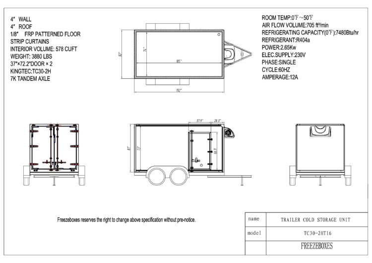 Kingtec USA Refrigerated Trailer 7x16 HD - Image 7